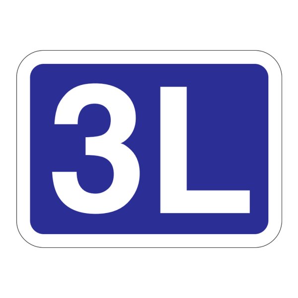 画像1: 送料無料・販促シール「３L」40×29mm「1冊500枚」 (1)