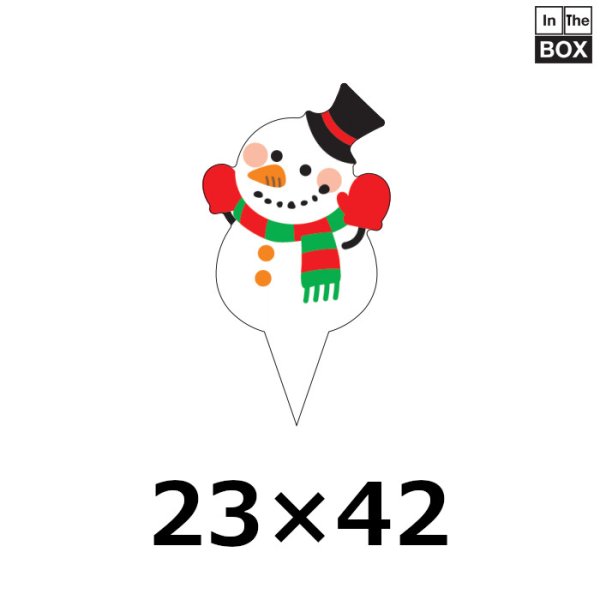 画像1: クリスマス用ピック「雪だるま」W23×H42（mm）「1袋200枚」 (1)