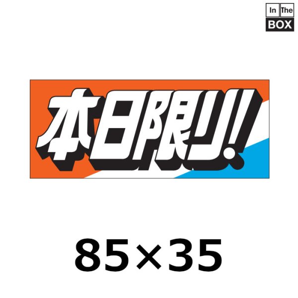 画像1: 送料無料・販促シール「本日限り！」85×35mm「1冊250枚」 (1)