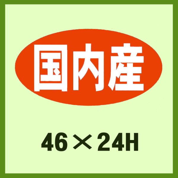 画像1: 送料無料・販促シール「国内産」46×24mm「1冊1,000枚」 (1)