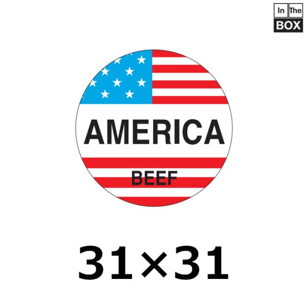 画像1: 送料無料・販促シール「AMERICA」31×31mm「1冊500枚」 (1)