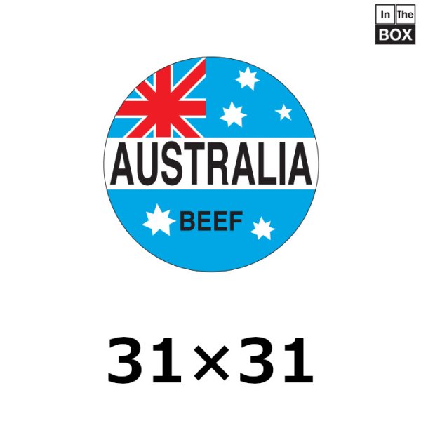 画像1: 送料無料・販促シール「AUSTRALIA」31×31mm「1冊500枚」 (1)