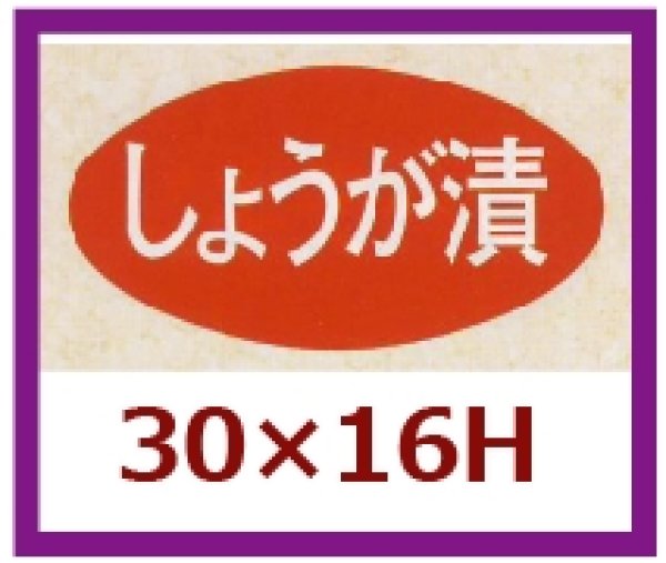 画像1: 送料無料・販促シール「しょうが漬」30×16mm「1冊1,000枚」 (1)